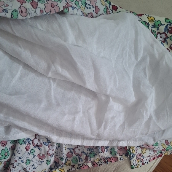 Bohemia Floral Puff Sleeve Flounce Sleeve. Women's Dress Size L - Picture 11 of 12